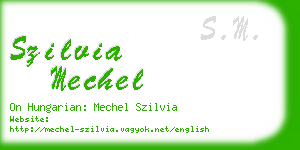 szilvia mechel business card